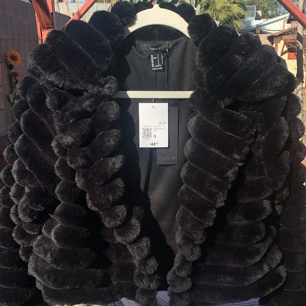 Black Faux Fur Jacket